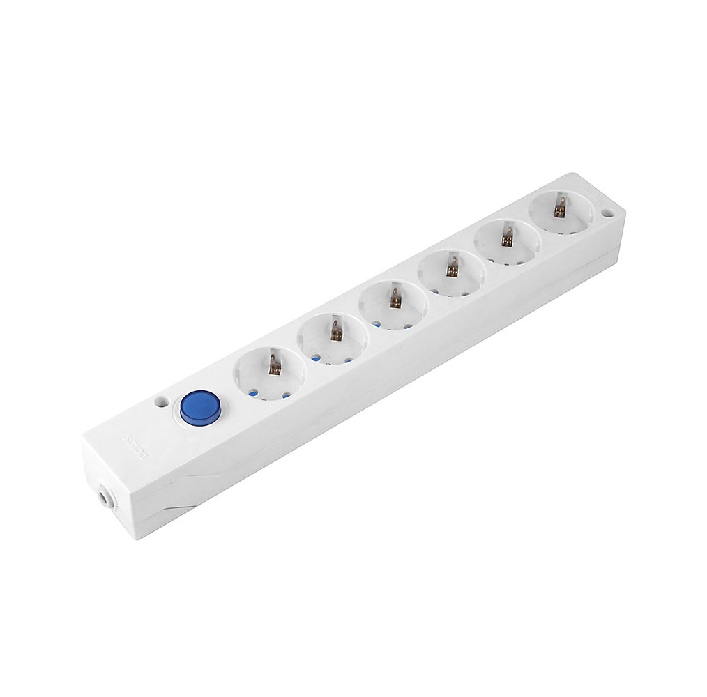 Regleta | Hama 00223212, 1 toma, Con interruptor, Blanco